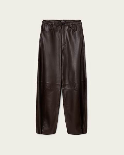 Jett Wide Leg Leather Trousers