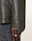 Halton Funnel Collar Leather Jacket