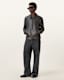Alkan Zip Up Two Tone Leather Jacket