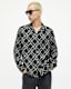 Grid Printed Long Sleeve Shirt