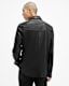 Draven Metal Tip Collar Leather Shirt
