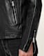 Cora Leather Snap Back Collar Jacket