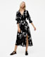 Ani Iona Jacquard V-Neck Midi Dress