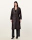 Aire Long Line Leather Coat