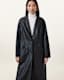 Aire Long Line Leather Coat