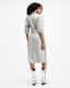 Osa Metallic Coated Denim Midi Dress