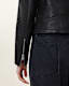 Vela Slim Fit Leather Biker Jacket
