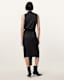 Abi Lace Trim Draped Midi Dress