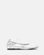 Alia Metallic Leather Ribbon Ballet Pumps