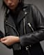 Dalby Cropped Leather Biker Jacket