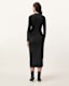 Rivi Draped Long Sleeve Midi Dress