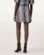 Renai Foil Snake Print Suede Mini Skirt