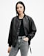 Belle Oversized Leather Bomber Jacket