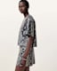 Renai Foil Snake Print Suede T-Shirt