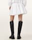 Tulip White Cotton Mini Skirt