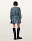 Tulip Blue Cotton Mini Skirt