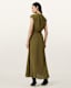 Rayanna Pleated Satin Dress