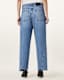 Fox Asymmetric Hem Wide Leg Denim Jeans