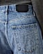 Aki Crossover Wide Leg Denim Jeans