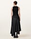 Pia Satin Asymmetric Maxi Skirt