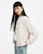 Helton Contrast Leather Bomber Jacket