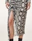 Rizo Snake Print Silk Blend Midi Dress