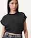 Mira Cropped Satin Drawcord T-Shirt