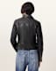 Vela Slim Fit Leather Biker Jacket