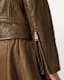 Dalby Slim Fit Leather Biker Jacket