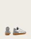 Velma Low Top Round Toe Woven Leather Trainers