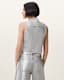 Andrea Metallic Silver Waistcoat