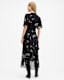 Alana Printed Wrap Over Midi Dress