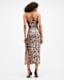 Amaya Leopard Print Cut Out Midi Dress