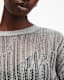 Giana Long Sleeve Open Knit Sweatshirt