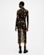 Tia Mesh Printed Midi Dress