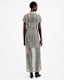 Giana Metallic Open Stitch Midi Dress