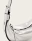 Half Moon Metallic Leather Crossbody Bag