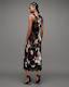 Alula Mars Print Silk Blend Maxi Dress