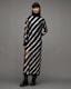 Juela Mesh Striped Sequin Midi Dress