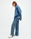 Florence Wide Leg Denim Cargo Trousers