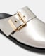 Venus Metallic Shearling Slip On Mules