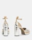 Tiffany Metallic Square Platform Heels
