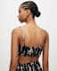 Riah Mia Linen Floral Bandeau Tie Top