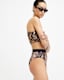 Dara Snake Print Asymmetric Bikini Top