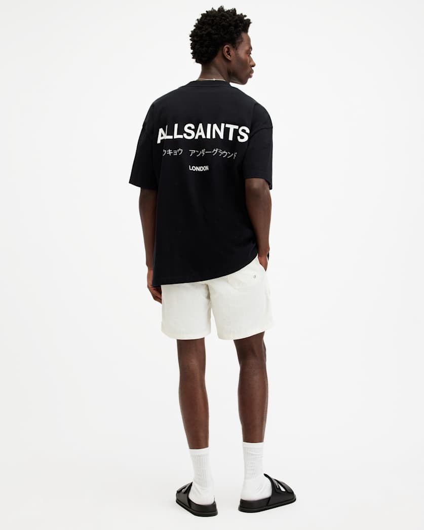 Underground Elastic Waist Logo Swim Shorts
