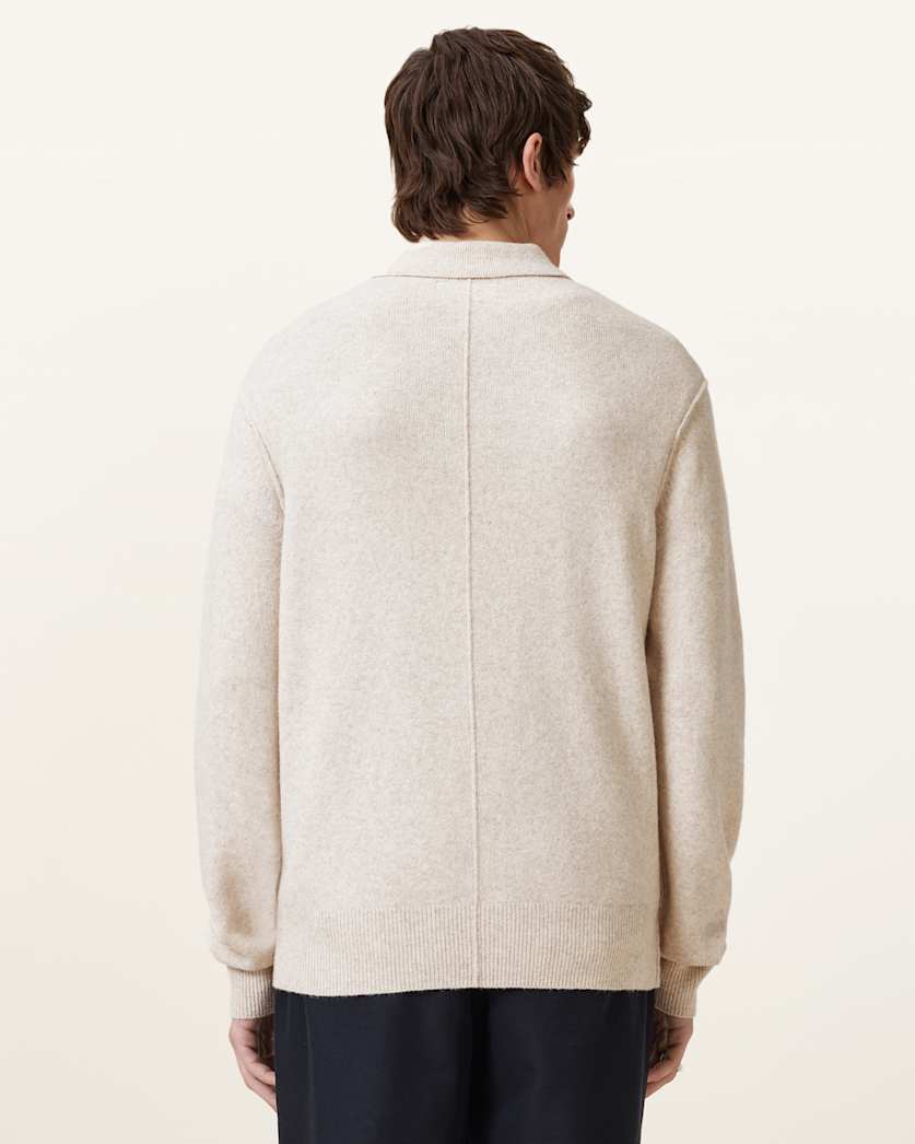 Statten Long Sleeve Ramskull Polo Jumper
