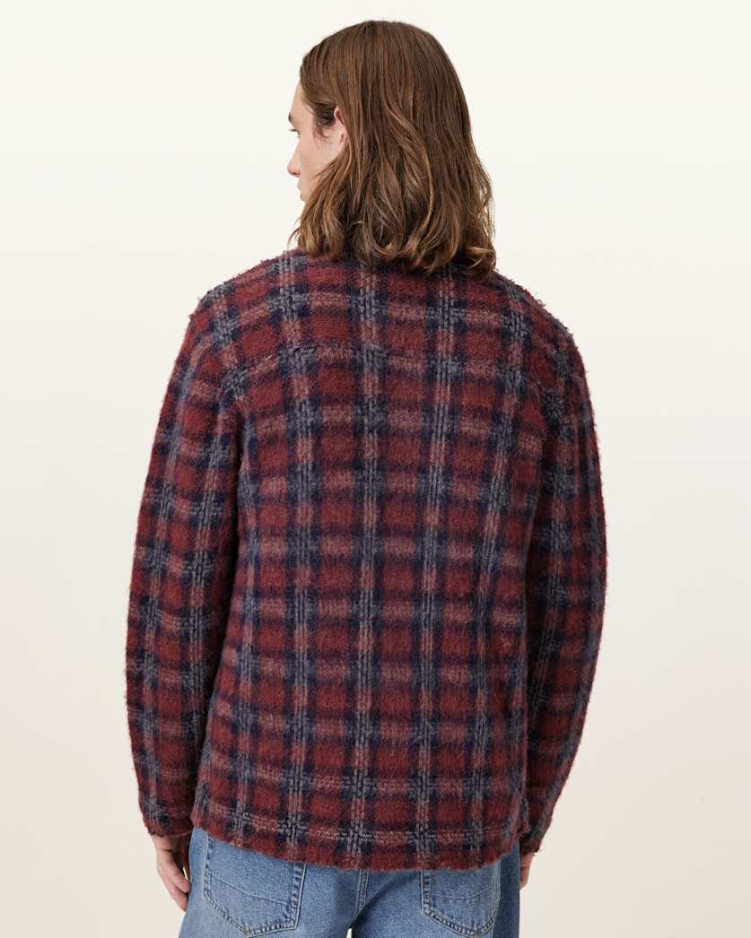 Austin Checked Brushed Cardigan