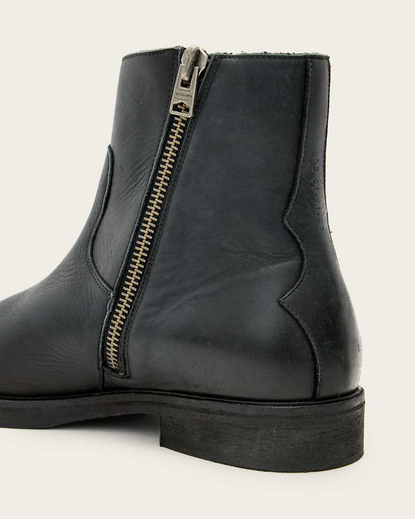 Lang Leather Zip Up Boots