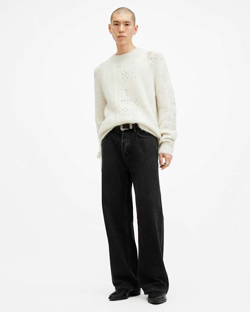 Hadwin Distressed Crew Neck Jumper