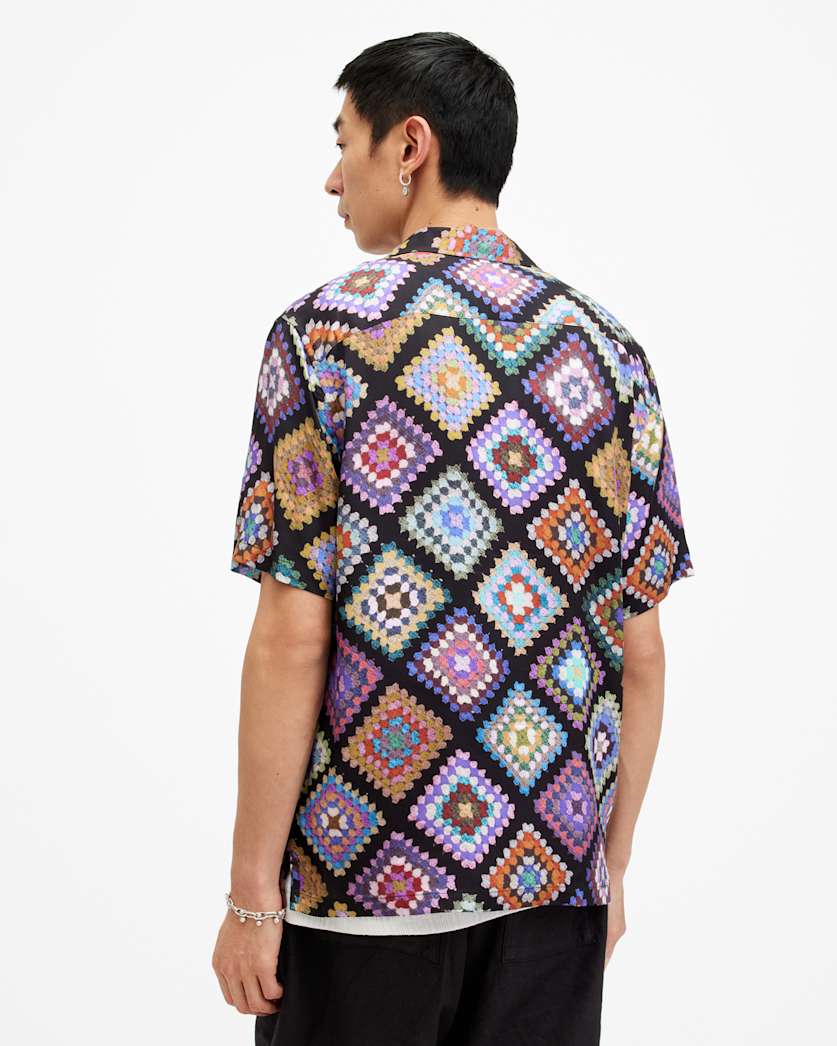 Tunar Crochet Printed Relaxed Fit Shirt